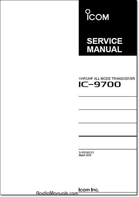 Icom IC-9700 Service Manual